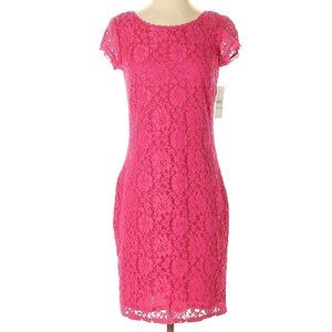 Laundry By Shelli Segal Pink Lace Cocktail Dress S